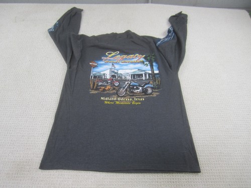 VTG Harley Davidson Shirt Mens Large Gray Midland Odessa Texas Pocket Crew Neck - Picture 5 of 9