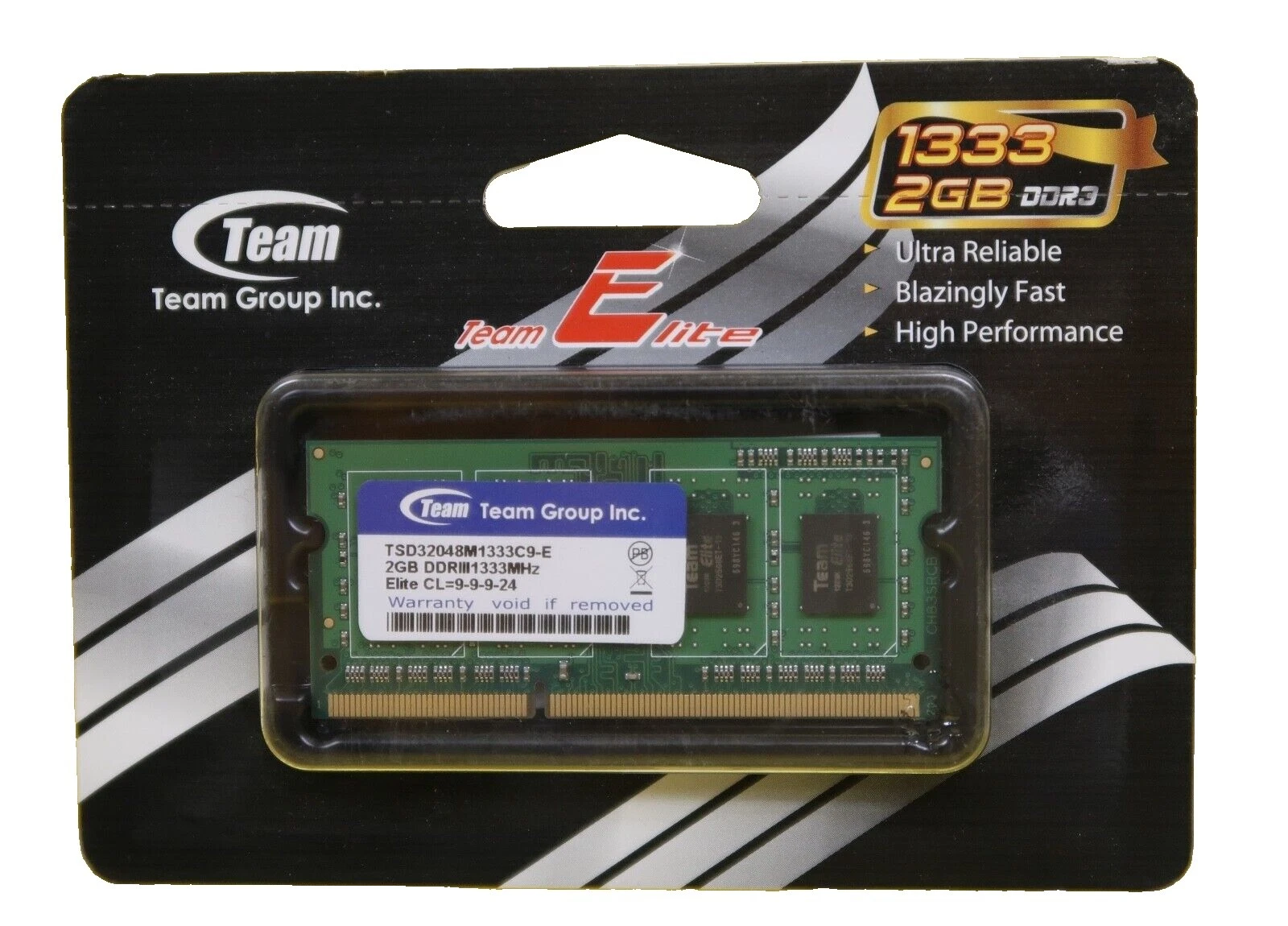 Team Group DDR3 SDRAM 2 GB de capacidad por módulo de memoria (RAM)