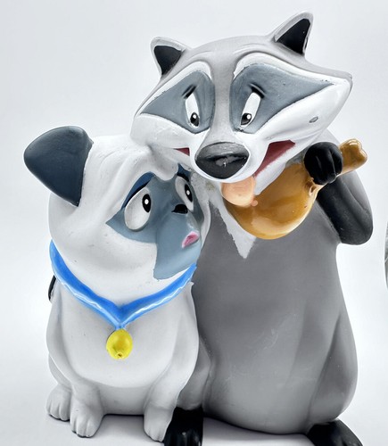 Walt Disneys Pocahontas Meeko und Percy Waschbär und Hund Münzbank 6 Zoll - Bild 13 von 16