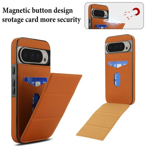 Custodia a portafoglio per Google Pixel 9 Pro XL/9Pro/9/8Pro/8 porta carte supporto pieghevole cover - Foto 7 di 13