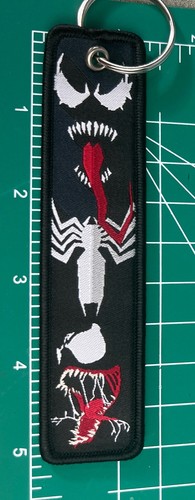 π₯ Marvel Venom Embroidered Double Sided Key Tag Ring 5β Keychain FREE SHIPPING! - Picture 2 of 5
