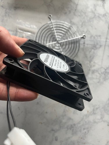 AC 12025 120Mm X 25mm 110V 120V Dual Ball Metal Cooling Axial Fan High Airflow - Picture 6 of 10