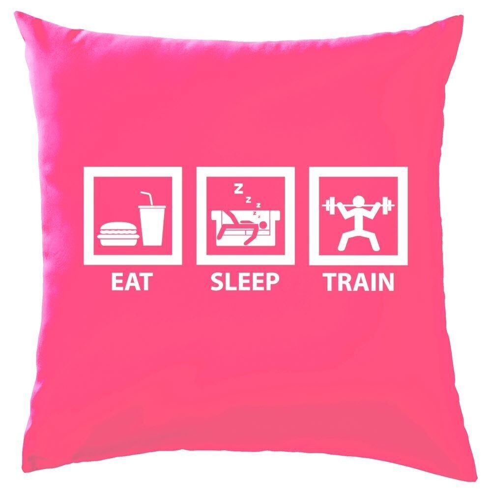 Eat Sleep Tren - Cojín - Gimnasio Pesos Ejercicio Entrenamiento