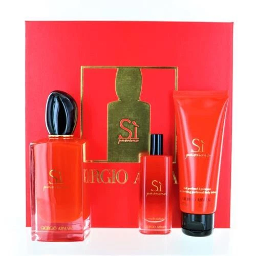 ARMANI SI PASSIONE by Giorgio Armani 3 PIECE GIFT SET - 3.4 OZ EAU DE PARFUM - Picture 1 of 1
