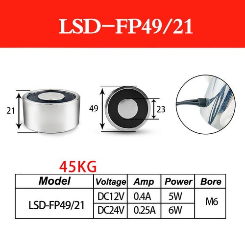 Elektromagnet DC5V 6V 12V 24V Zugmagnet Magnet Hubmagnet Hubmagnet 1Kg bis 500kg - Bild 129 von 182