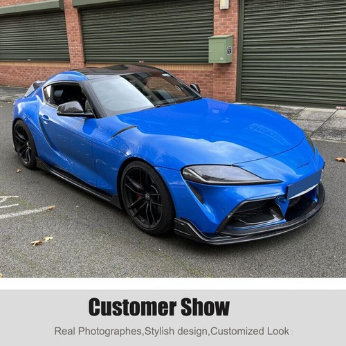 For Toyota Supra A90 2019-2023 Real Carbon Front Bumper Lip Spoiler Splitters - Picture 4 of 12