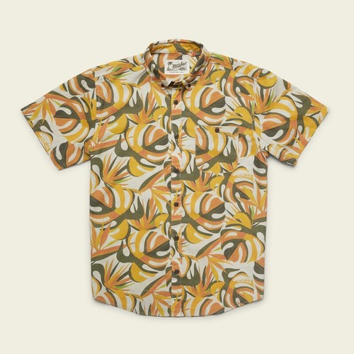 Howler Bros - Mansfield Short Sleeve Shirt - Monstera Mash / Citron - NWT - L