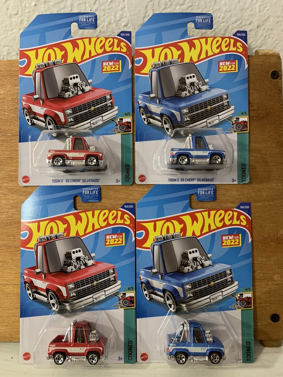 2022 Hot Wheels Toon'd '83 Chevy Silverado Toon'd Lot Of 4