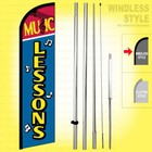 Music Lessons - Windless Swooper Flag Kit 15' Tall Feather Banner Sign bf-h