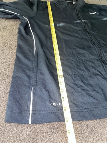 Nike Dri Fit Jacket Mens Extra Large Track Blue White Swoosh Logo Full Zip - Picture 9 of 10