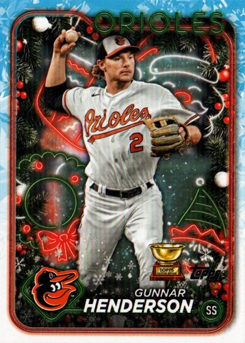 2024 Topps Holiday #H150a - Gunnar Henderson ASR - Baltimore Orioles 24-433 - Picture 1 of 2