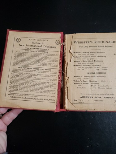 WEBSTER'S HANDY DICTIONARY Webster, Noah 1905 - Imagen 7 de 18
