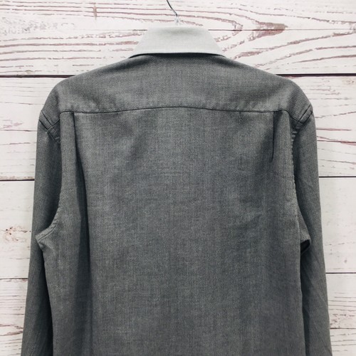 Steven Land Shirt Mens 16-34/35 Button Up French Cuff Trim Fit Gray Dress - Picture 8 of 12