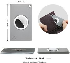 2PCS Case for AirTag Tag Flex Credit Card Size Wallet Case Holder with Keychain