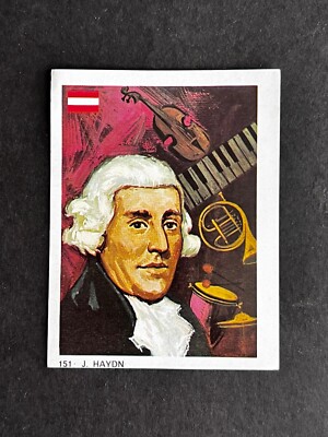 1968 Joseph Haydn Card #151 Vintage Famous Geniuses Ediversa Quel