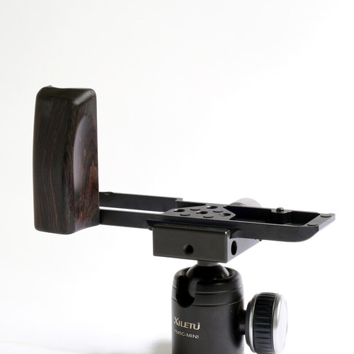 QR L Handle Hand Grip Wood Hanlde + Alloy Baseplate For Nikon ZF Camera Holder - Picture 8 of 31