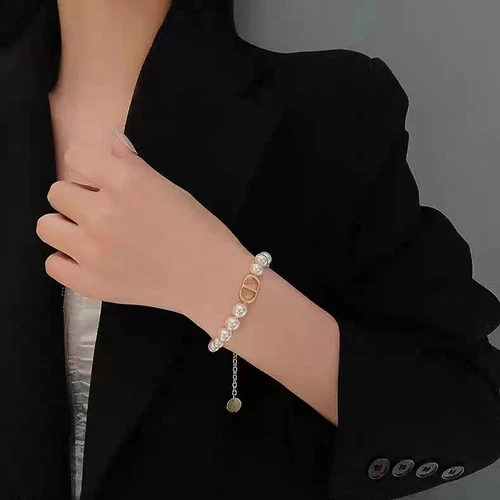 Collana e bracciale perle orecchini girocollo CD set per donna regalo matrimonio classico. - Foto 8 di 14