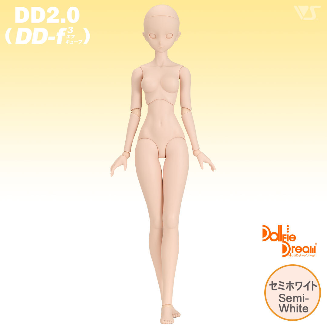 注文割引 2.0 Body Base DD Dreams Dollfie Volks DD-f3 Doll Semi-White 本体