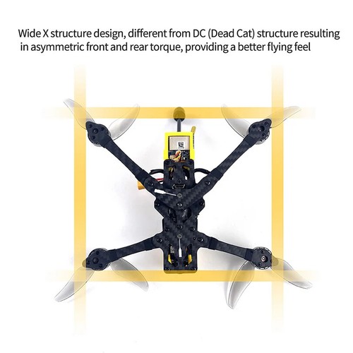 DarwinFPV RTF FPV Kit FoldApe4 Foldable FPV Drone 1504 3800KV Brushless Motor - Picture 3 of 10