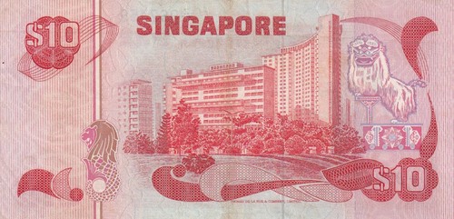 "BANK OF SINGAPOLE, 10 DOLLARI 1979, IN PERFETTE CONDIZIONI ""SOSTITUZIONE" - Foto 2 di 2