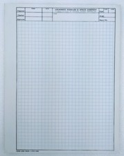 Vintage LOCKHEED Engineering Computation Pad, Graph Rule Structural Calculations