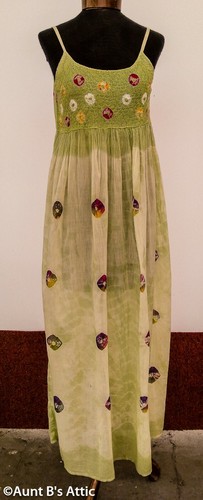 Hippie Maxikleid 60er Retro Look leicht Baumwolle Batik Sommerkleid - Bild 8 von 15