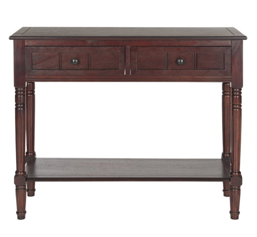 Cherry Wooden Console Table Behind Sofa Storage Hallway Accent Drawers Furniture - Picture 5 of 7