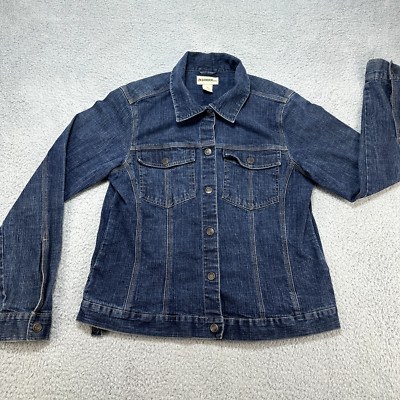 Gander Mountain Jacket women's Medium Dark Wash Denim Jean Coat Outdoor Casual