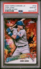 Graded 2023 Topps Chrome L/E Josh Jung #FS8 Future Stars RC Baseball Card PSA 10