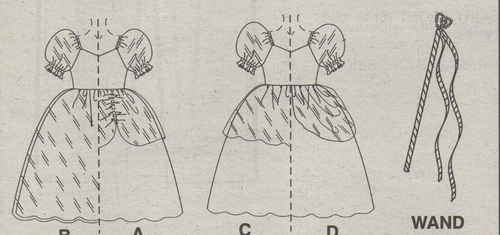 McCalls Cucito Modello 3757 Principessa Costumi, Bacchetta e Tiara, Lunga Età 3-8 Nuovo - Foto 10 di 13