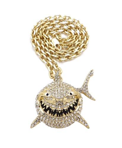 NEW ICE BLING TEKASHI 69 SHARK PIECE 