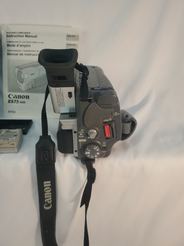 Canon ES75 ES75A HI8 Video8 Camcorder Rec/Player Bundle W/ Cables & X- Battery - Picture 5 of 16