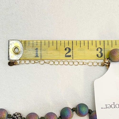 Ashley Copper Opera Necklace Multicolor Frosted Glass Beads - Bild 6 von 10