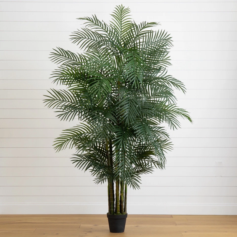 Palmera tropical Areca artificial de 7,5' UV (interior/exterior). Venta al por menor $645 Foto 3 de 4