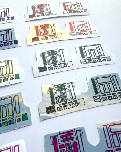 Custom Droid Stickers for Vintage Kenner Droid Figures – Pre-Cut in Multiple Col - Picture 9 of 10