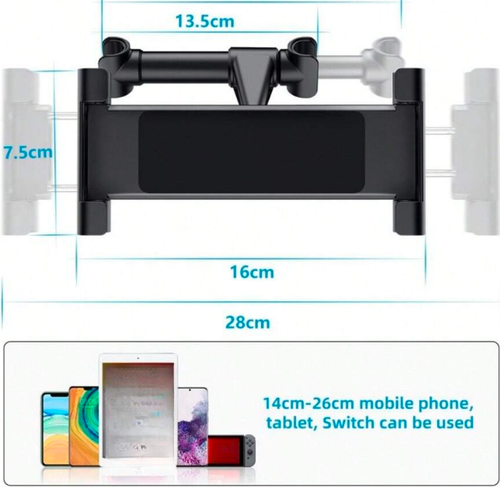 Adjustable Car Headrest Mount Holder Back Seat Universal for iPad Tablets Phone - 第 6/11 張圖片