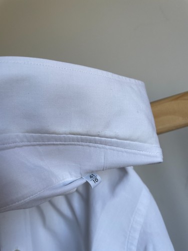 Ermenegildo Zegna Cotton/Linen Slim Fit Dress Shirt Size 41 - Picture 8 of 13