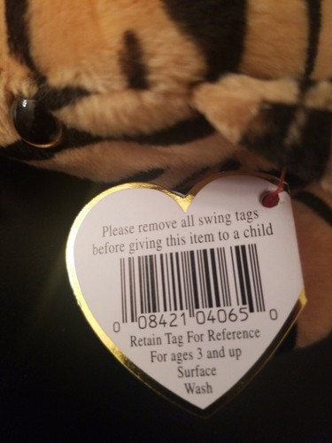 1995 Beanie Baby Stripes-with tag errors-Mint - Picture 4 of 5