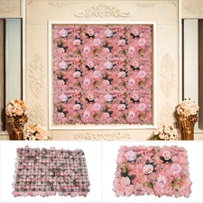 12 Pcs Flower Wall Panel, Artificial Flower Backdrop, Flower Panels for Backdrop