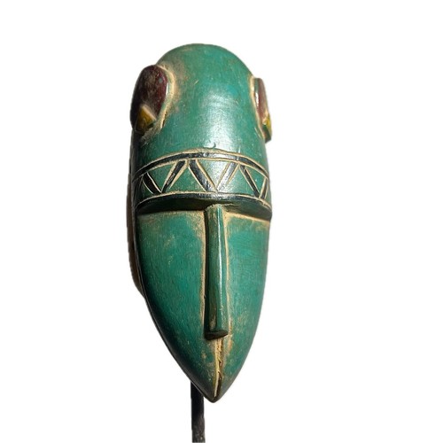 Maschera ritratto africano Yaure Baule Costa d'Avorio rituale arte tribale africana -934 - Foto 4 di 24