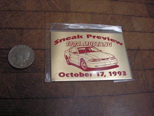 Targa cruscotto Mustang Cobra SVT 1994 anteprima - Foto 1 di 3