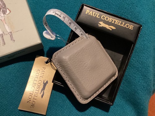 BNIB New Paul Costelloe Pewter Grey Leather Handbag Tape Measure - Retractable - Picture 3 of 4
