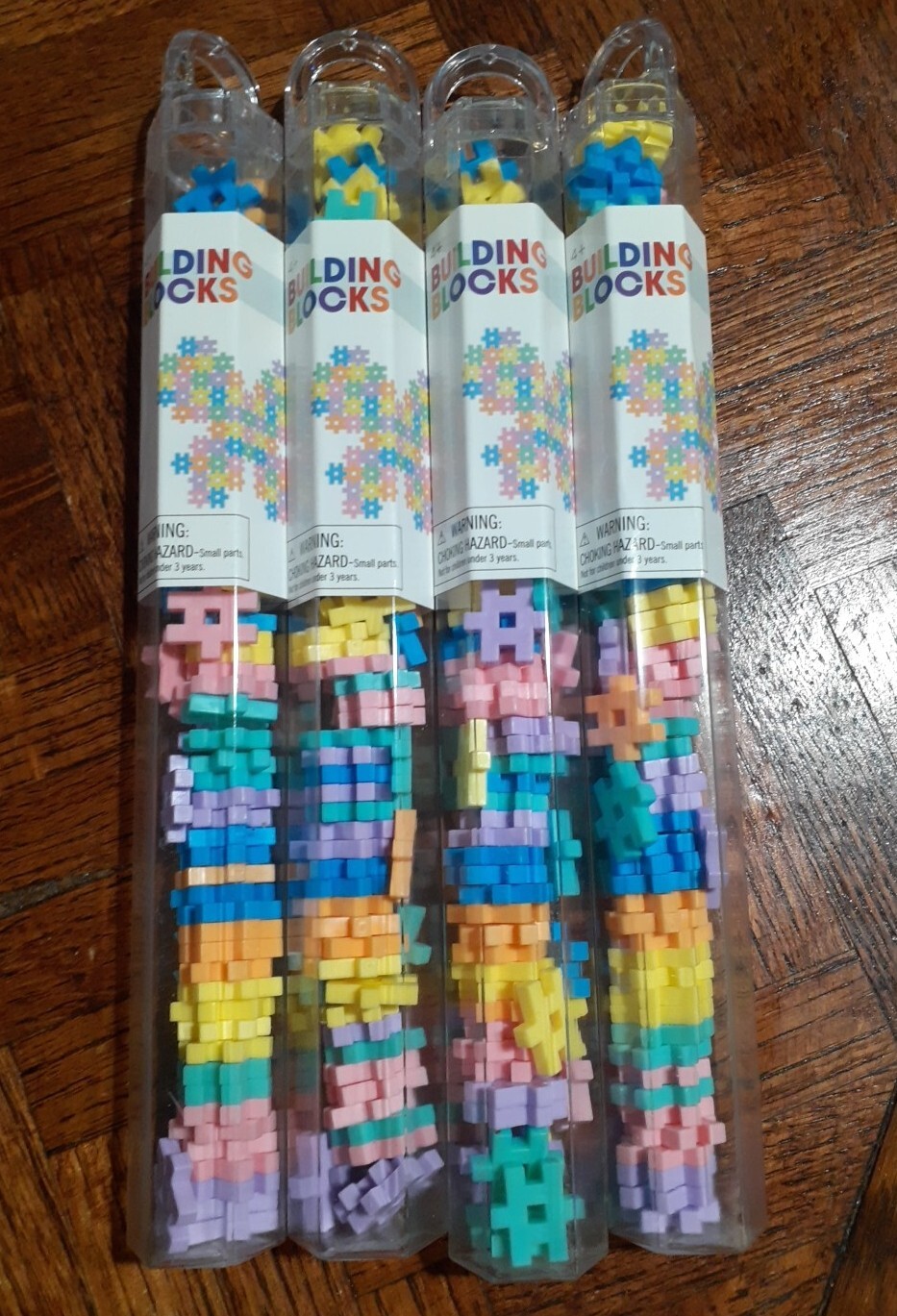 Lot Of 4 72 tube Hashtag Building Blocks Counting Math Stocking lot-of-4-72-tube-hashtag-building-blocks-counting-math-stocking
