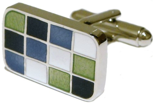 Büro strapazierfähig modern rechteckig mehrfarbig Manschettenknöpfe von CUFFLINKS DIRECT - Bild 2 von 5