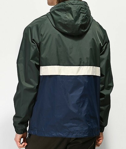 Volcom Fezzes Jacket Men's Medium Dark Pine Lightweight Hood Windbreaker NWT - Picture 4 of 5