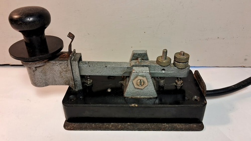 Vintage Wojskowy Kod Morse'a Telegraf Key Radio R-102 Rosyjski Związek Radziecki 1966 - Zdjęcie 2 z 17