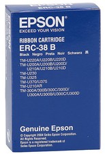 Box of 10 Genuine Epson ERC-38B Black Printer Ribbon Cartridges  