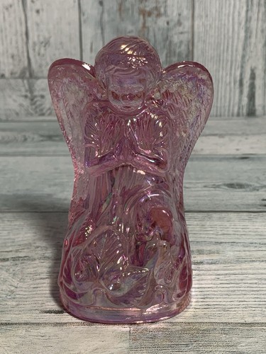 Boyd Grande Vidrio Ángel Orador Iridiscente Color Rosa Marcado - Imagen 1 de 8