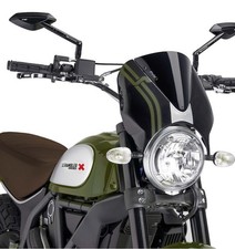 PUIG CUPOLINO RETRO PER DUCATI SCRAMBLER ICON/CLASSIC/FULL T. 2017 NERO-NERO