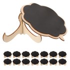  50pcs Mini Chalkboard Sign 3.93″ X 3.14″ Wooden Blackboard - Reusable Small